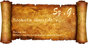 Szokola Gusztáv névjegykártya