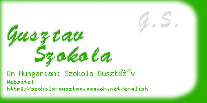 gusztav szokola business card